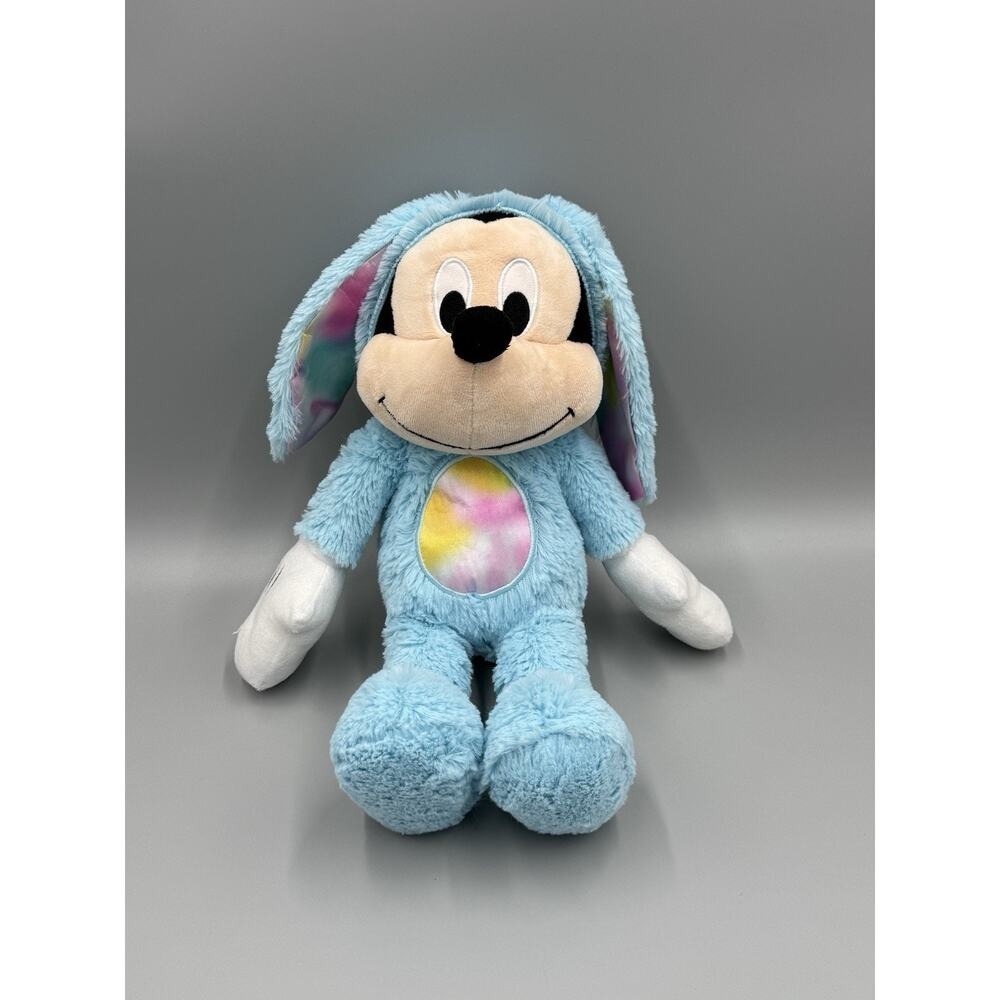 Mickey Mouse In Easter Bunny Costume Blue Plush 15" Stuffed Animal